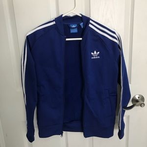 Dark blue adidas track jacket